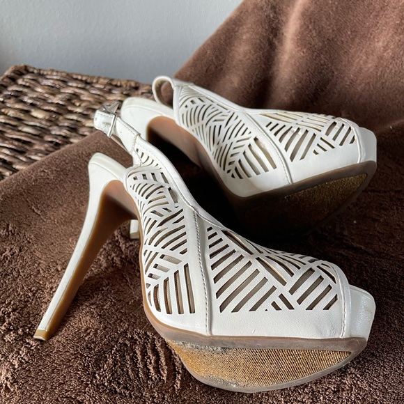 BCBG White Platform Heels - Picture 3 of 3